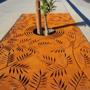 'Locust' Raw Cast Iron Tree Grate