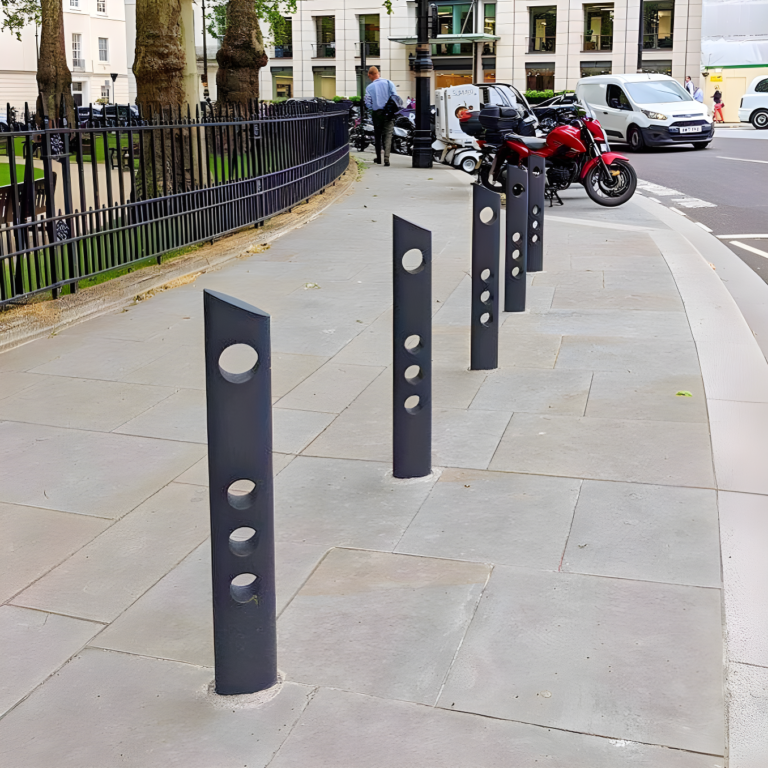 Stainless Steel Bicycle Stand Bollards, Graphite Black Matte Finish